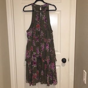 Torrid- size “2/18” green floral dress